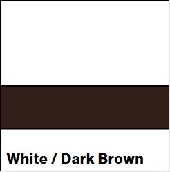 White/Dark Brown SATIN 1/16IN - Rowmark Satins